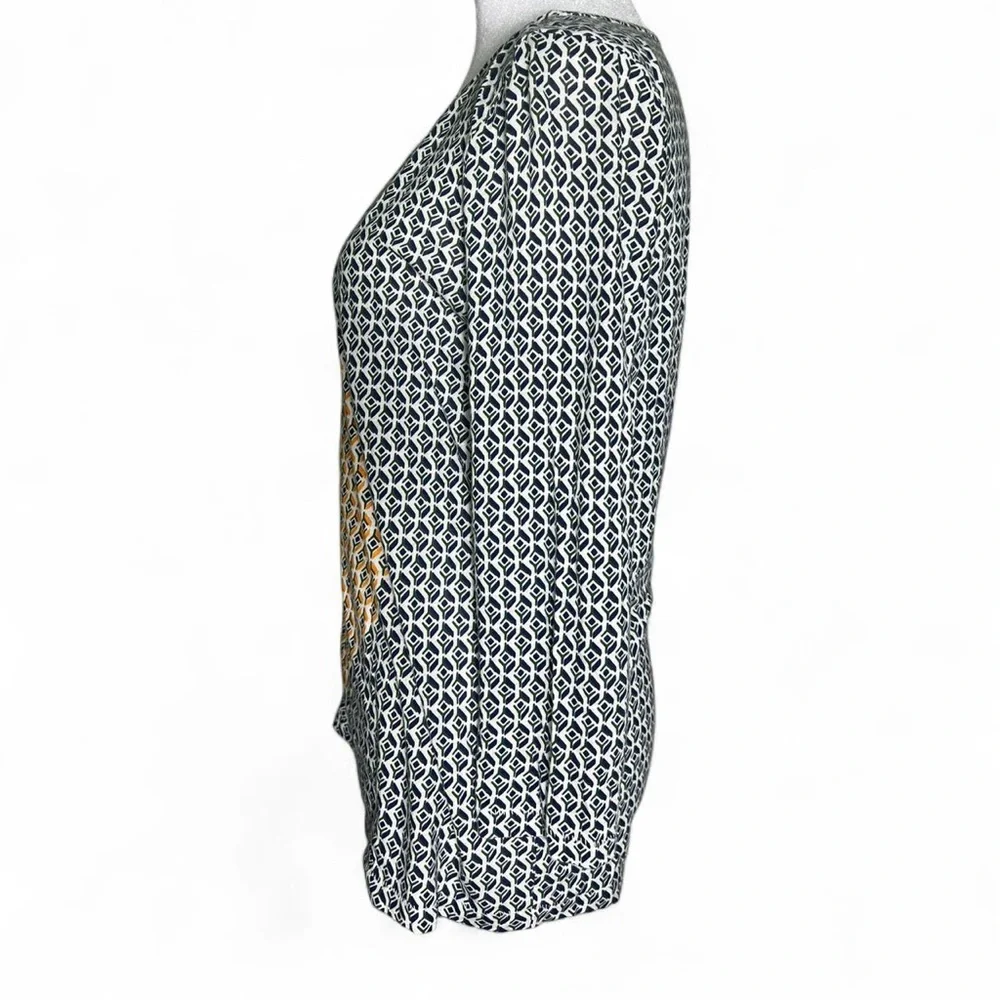 J.Crew Geometric Print Blouse Size Small Retro Inspired Top